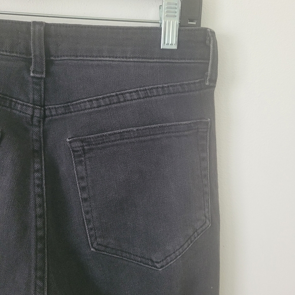 L'agence Audrina Straight Leg crop Jean in Vintage Black Worn Destruct Size 28 - Picture 8 of 16